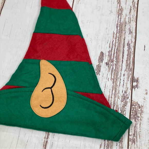 Christmas Elf Hat Felt Red & Green Sz OSFM - Picture 5 of 10